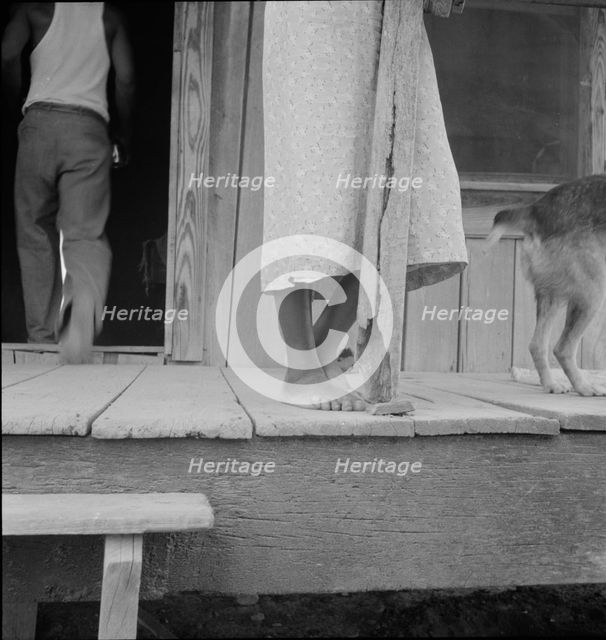 Front porch of sharecropper's cabin, Coahoma County, Mississippi, 1937. Creator: Dorothea Lange.