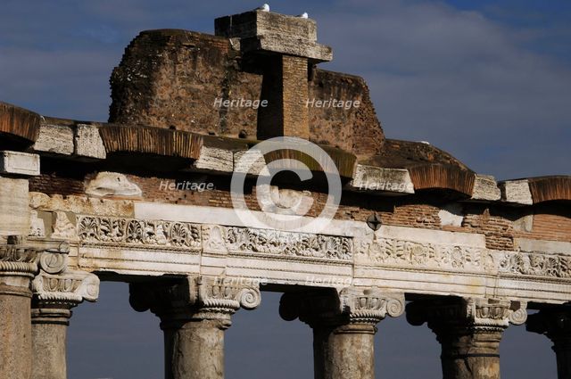 Front porch, Temple of Saturn, The Forum, Rome, Italy, 2009.  Creator: LTL.
