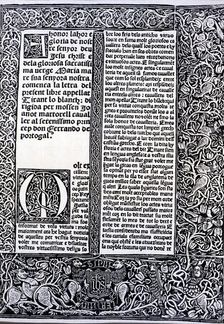 Front page of the print edition in Valencia in 1490 for Tirant lo Blanch by Joanot Martorell