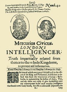 Front page of "Mercurius Civicus: London's Intelligencer", February 1643, (1945). Creator: Unknown
