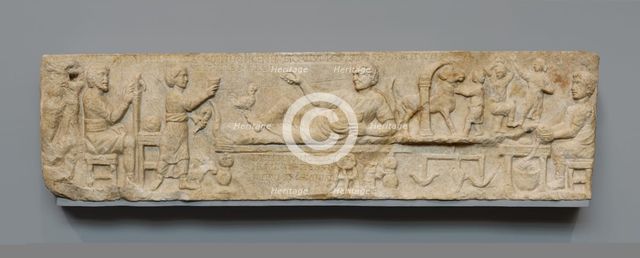 Front Panel from a Sarcophagus, about A.D. 180. Creator: Unknown.