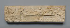 Front Panel from a Sarcophagus, about A.D. 180. Creator: Unknown