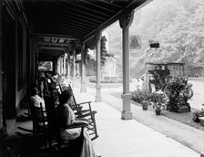 Front piazza of the Kittatinny [House], Delaware Water Gap, Pa., ca 1905. Creator: Unknown