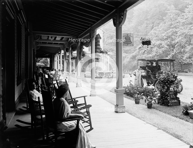 Front piazza of the Kittatinny [House], Delaware Water Gap, Pa., ca 1905. Creator: Unknown.