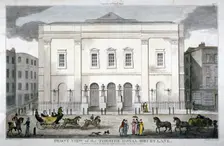 Front view of the Theatre Royal, Drury Lane, Westminster, London, 1812. Artist: Anon