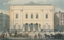 Front view of the Theatre Royal, Drury Lane, Westminster, London, 1812. Artist: Anon