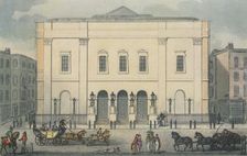 Front view of the Theatre Royal, Drury Lane, Westminster, London, 1812. Artist: Anon