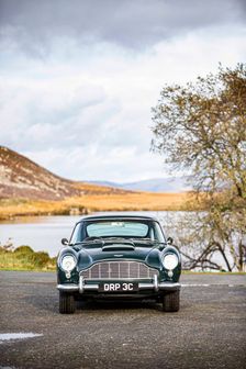 Front view of a 1965 Aston Martin DB5. Creator: Unknown