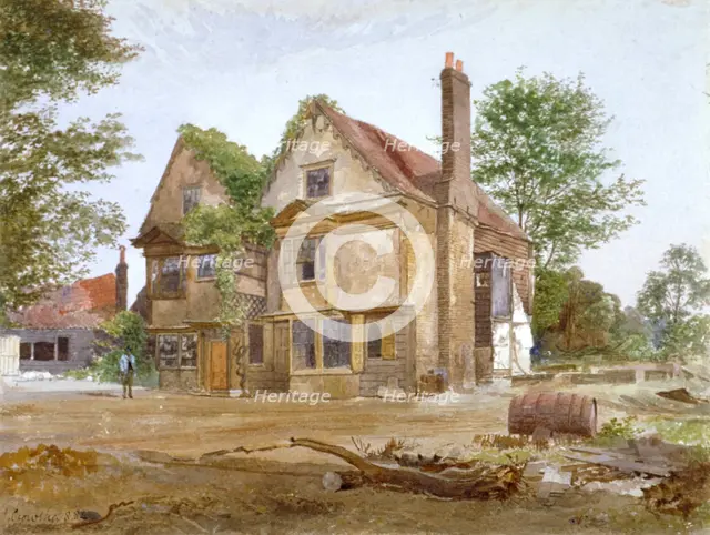 Front view of Basing Manor House, Peckham High Street, Camberwell, London, 1884. Artist: John Crowther