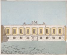 Front view of Grocers Hall, City of London, 1820. Artist: Anon