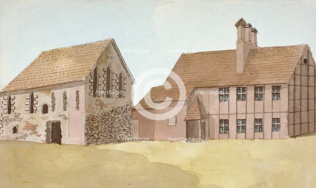 Front view of Moor Hall, Harefield, Middlesex, c1800. Artist: Anon