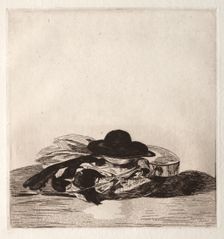 Fronttispiece for an Edition of Etchings: Hat and Guitar, 1862. Creator: Edouard Manet (French, 1832-1883)