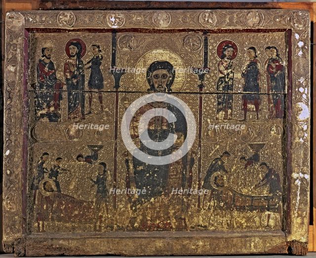 Frontal of the altar of San Vicente, tempera painting from the church of San Vicente Martyr of Tr…