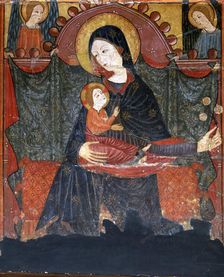 Frontal of the Mother of God detail, tempera on wood from Bellver de Cerdanya, 14th century