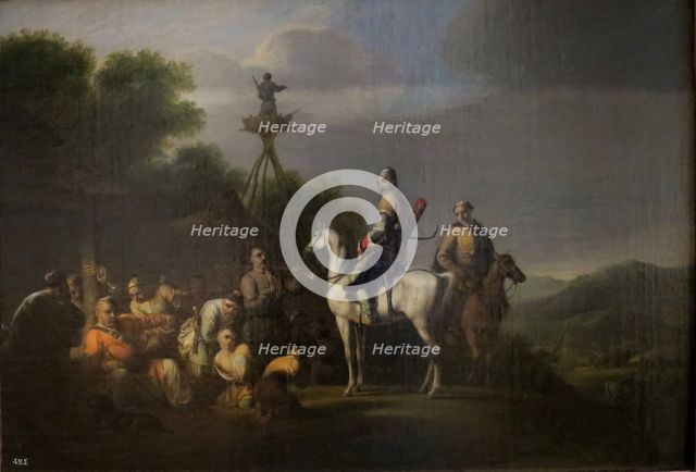 Frontier Guards (Circassian Prince on Horseback Selling Two Boys), 1814. Creator: William Allan.