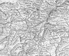 Frontiere greco-serbe; terrain ou s'est deployee l'offensive de septembre a la frontiere..., 1916. Creator: Unknown