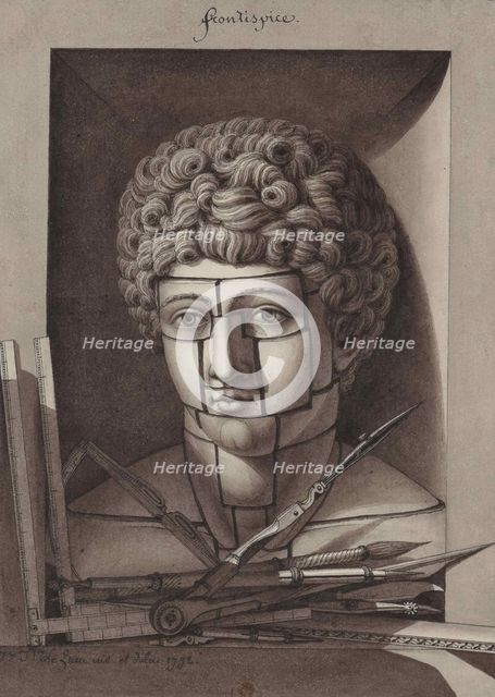 Frontispice de la Nouvelle méthode appli-quée aux principes élémentaires du dessin, 1792. Creator: Lequeu, Jean-Jacques (1757-1826).