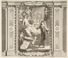 Frontispice to Theatre Italien.n.d. Creators: Claude Gillot, Jacques Gabriel Huquier