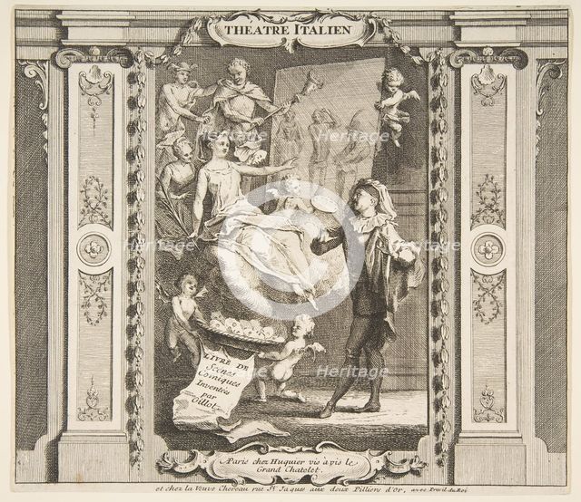 Frontispice to Theatre Italien.n.d. Creators: Claude Gillot, Jacques Gabriel Huquier.