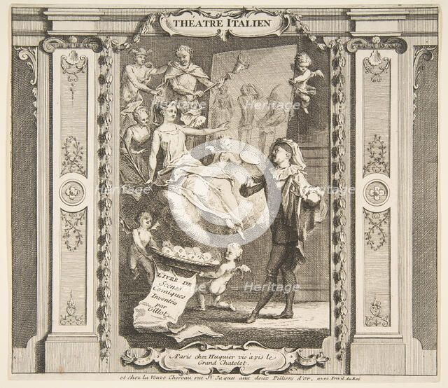 Frontispice to Theatre Italien.n.d. Creators: Claude Gillot, Jacques Gabriel Huquier.