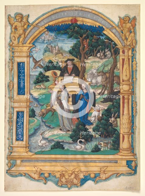 Frontispiece Miniature from the Manuscript of a Poem by Guillaume Crétin…, c. 1537-1540. Creator: Master of Francis I (French).