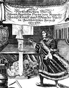 Frontispiece of Magia Naturalis by Johannes Baptista della Porta, 1715