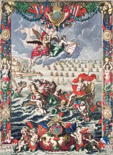 Frontispiece of Mortier's "Neptune Francois", 1693. Creator: Jan van Vianen