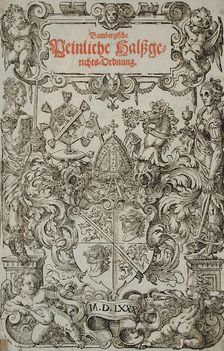Frontispiece of Bamberger Highcourt, 1580. Creator: Unknown