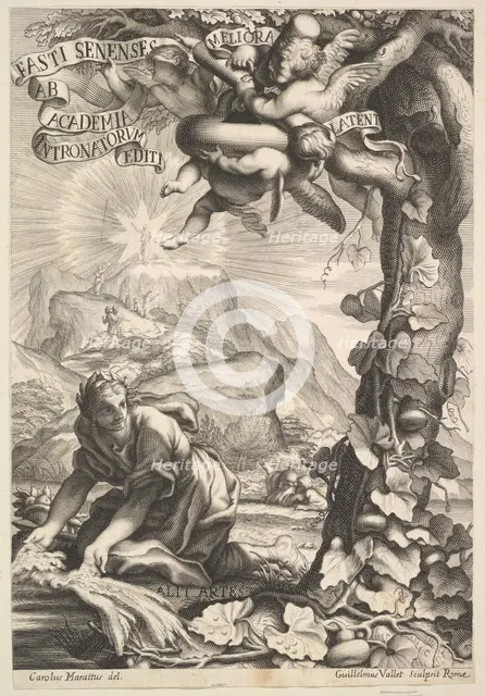 Frontispiece of Fasti Senenses, 1645-1704. Creator: Guillaume Vallet.