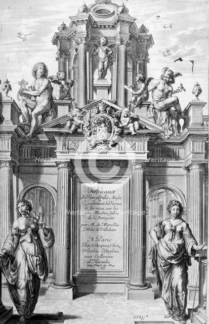 Frontispiece of "Tableaux du Temple des Muses", 1655.  Creator: Unknown.