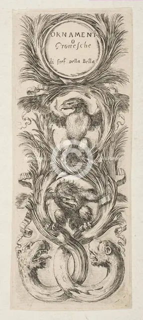 Frontispiece: Ornamenti o Grottesche, ca. 1653. Creator: Stefano della Bella.