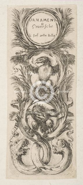 Frontispiece: Ornamenti o Grottesche, ca. 1653. Creator: Stefano della Bella.