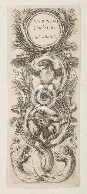Frontispiece: Ornamenti o Grottesche, ca. 1653. Creator: Stefano della Bella.