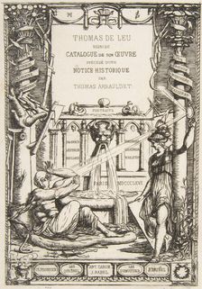 Frontispiece for the Catalogue of the work of Thomas De Leu, 1866. Creator: Charles Meryon