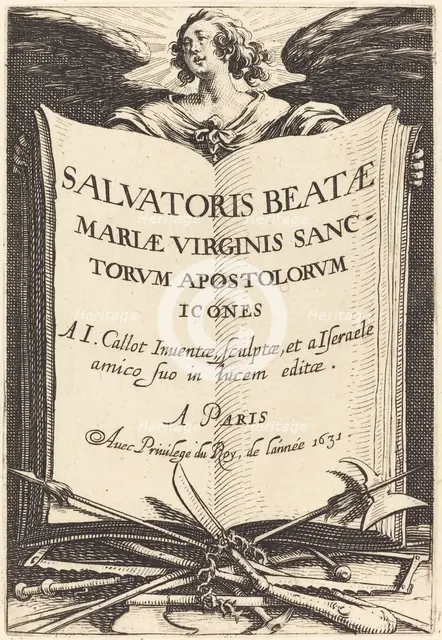 Frontispiece for "The Large Apostles", published 1631. Creator: Jacques Callot.