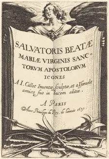 Frontispiece for "The Large Apostles", published 1631. Creator: Jacques Callot