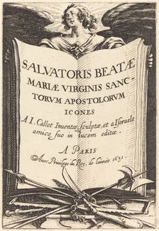Frontispiece for "The Large Apostles", published 1631. Creator: Jacques Callot