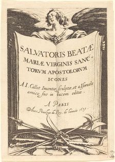 Frontispiece for "The Large Apostles", published 1631. Creator: Jacques Callot