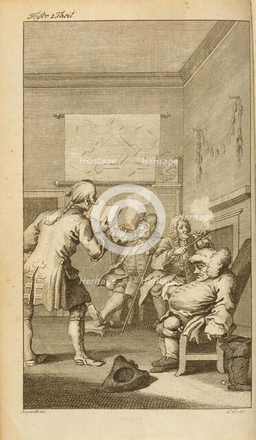 Frontispiece for "The Life and Opinions of Tristram Shandy, Gentleman" by Laurence Sterne, 1774. Creator: Crusius; Carl Leberecht (1740-1779).