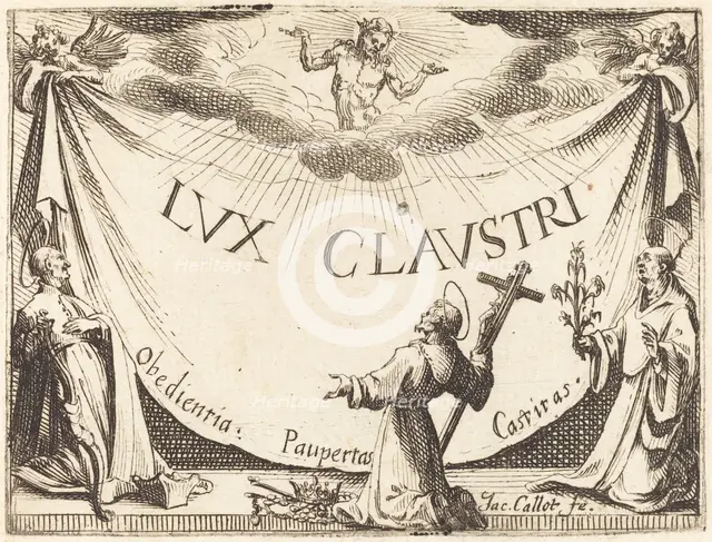 Frontispiece for "The Light of the Cloister", 1628. Creator: Jacques Callot.
