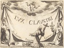 Frontispiece for "The Light of the Cloister", 1628. Creator: Jacques Callot