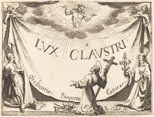 Frontispiece for "The Light of the Cloister", 1628. Creator: Jacques Callot
