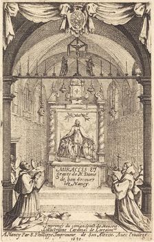 Frontispiece for the Miracles and Graces of Our Lady of "Bon-Secours-les-Nancy". Creator: Jacques Callot
