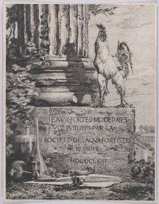Frontispiece for the Society of Aqua-Fortistes, 1863. Creator: Jules-Ferdinand Jacquemart