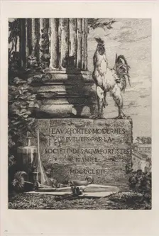 Frontispiece for the Society of Etchers, 1863. Creator: Jules-Ferdinand Jacquemart