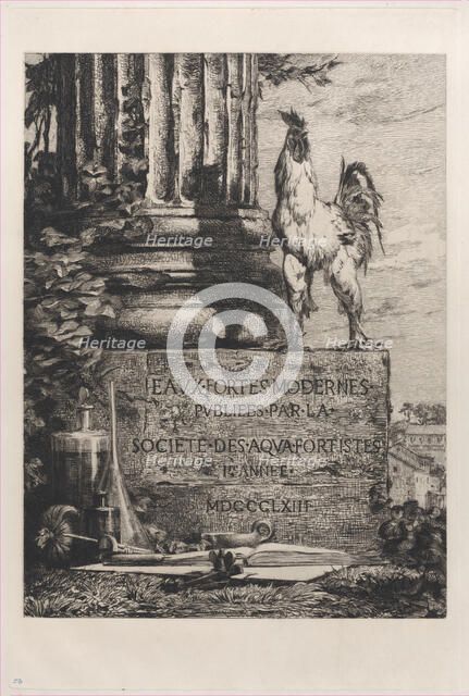 Frontispiece for the Society of Etchers, 1863. Creator: Jules-Ferdinand Jacquemart.