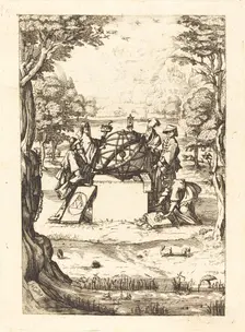 Frontispiece for the Sacred Cosmologia (Title with Astrologers). Creator: Unknown