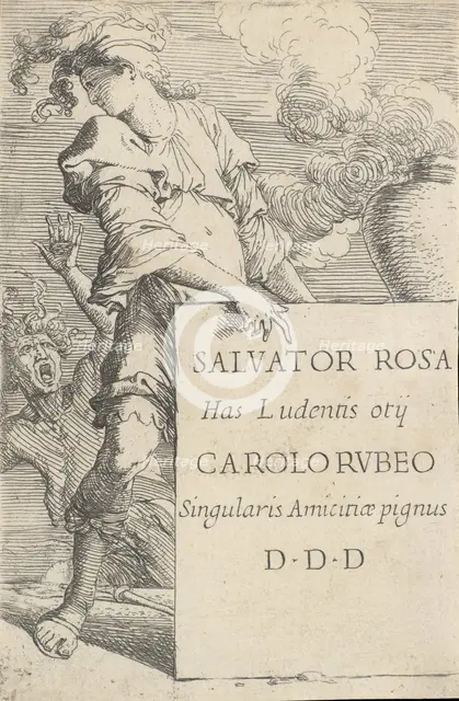 Frontispiece for the series of 'Figurine', ca. 1656-1657. Creator: Salvator Rosa.