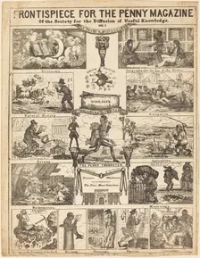 Frontispiece for the Penny Magazine of the Society for the Diffusion of Knowledge: Vo, 19th cent. Creator: Unknown