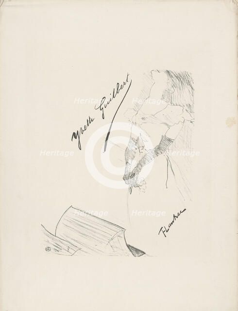 Frontispiece for the "Yvette Guilbert" Album, 1898. Creator: Toulouse-Lautrec, Henri, de (1864-1901).